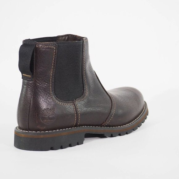 Timberland Men\'s Larchmont Dark Brown Leather Chelsea Boot 9706A ALL SIZES main image 9